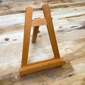 Small Desktop Wooden Folding Art Painting Easel Light Brown